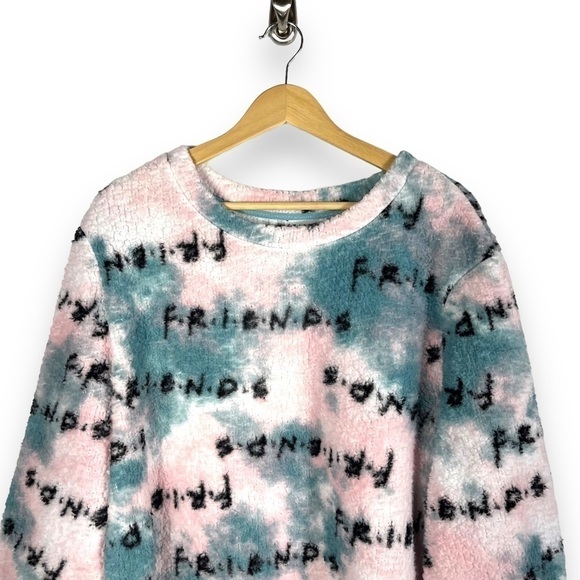 4 for $20 SALE! Friends Teddy Fleece Graphic Lounge Sweatshirt, Dreamy Pink,2X - Picture 3 of 10